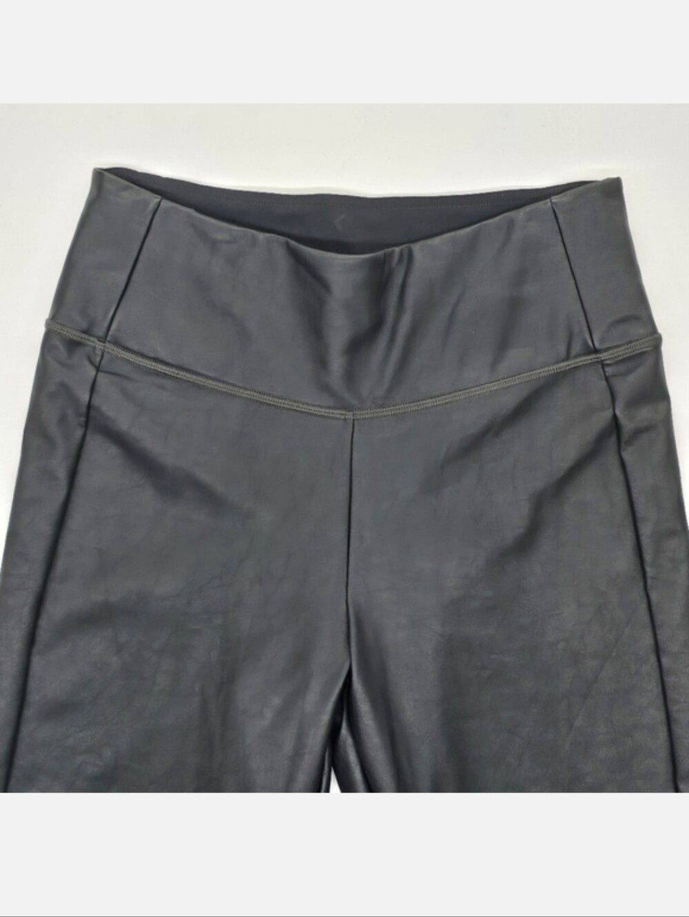 Athleta All-Over Gleam Faux Leather Stretch Leggings Pants - Picture 3 of 9